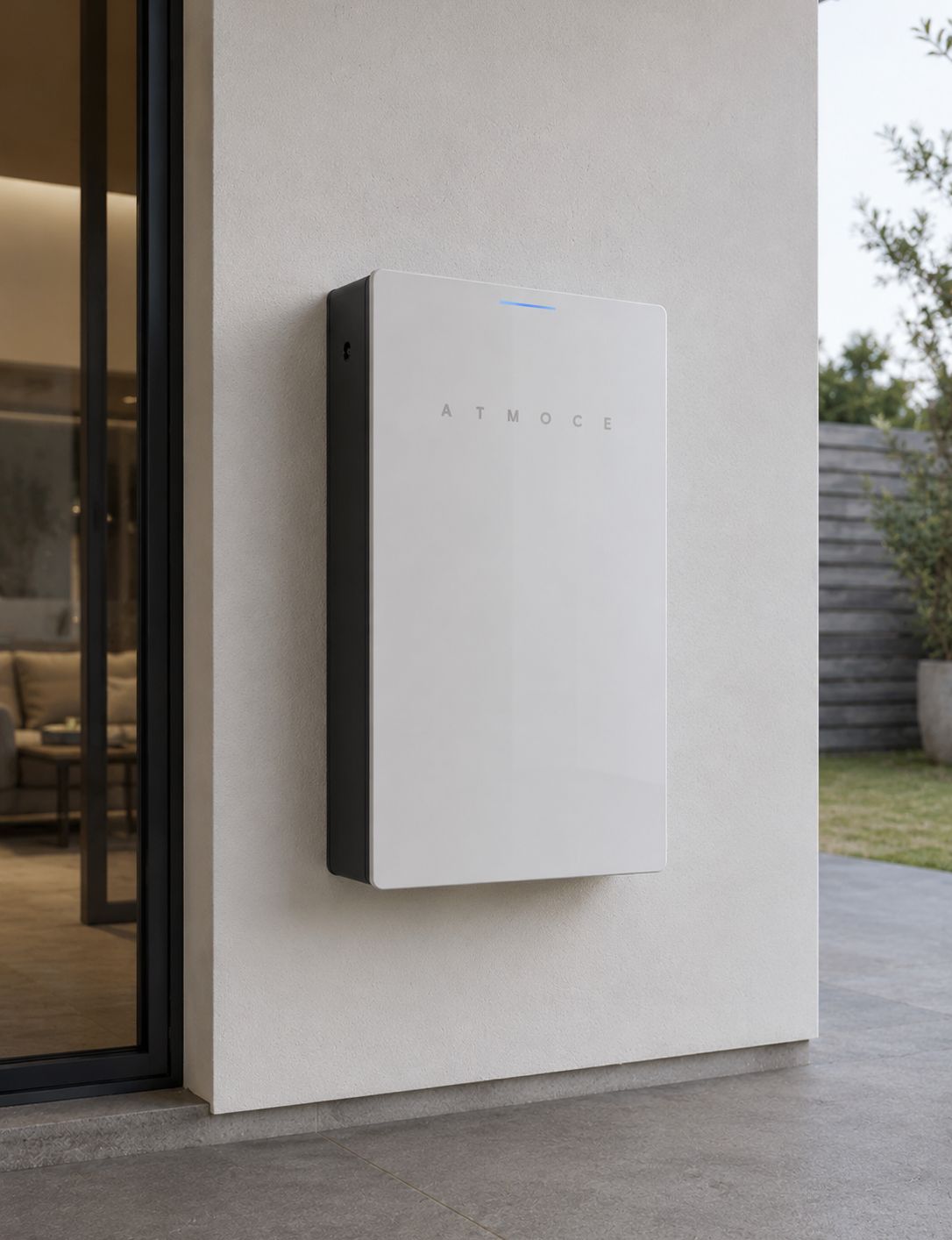Bateria ATMOCE de 7 kWh instalada na parede