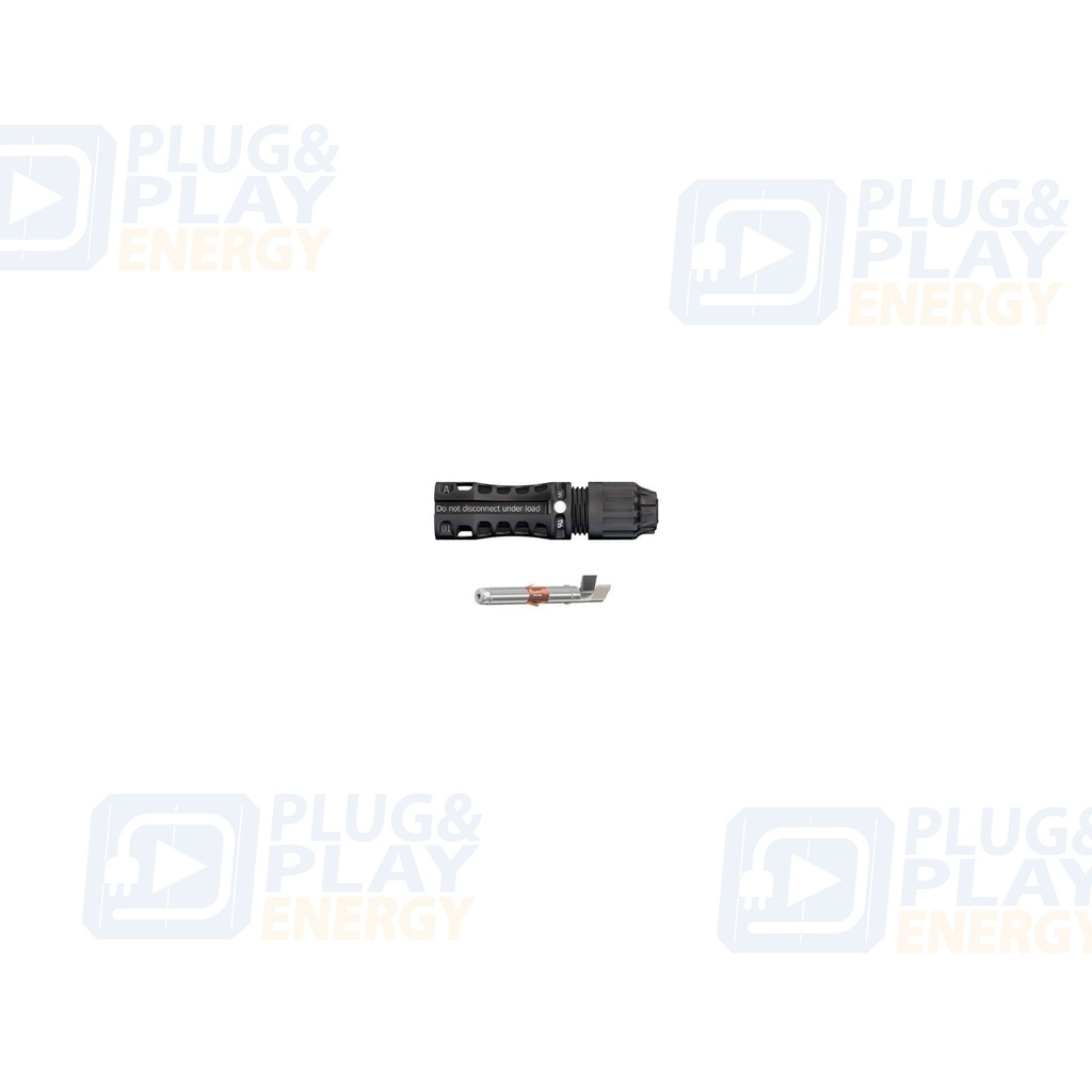 Conector compatible MC4 EVO 2 Macho - Macho de acoplamiento (-)