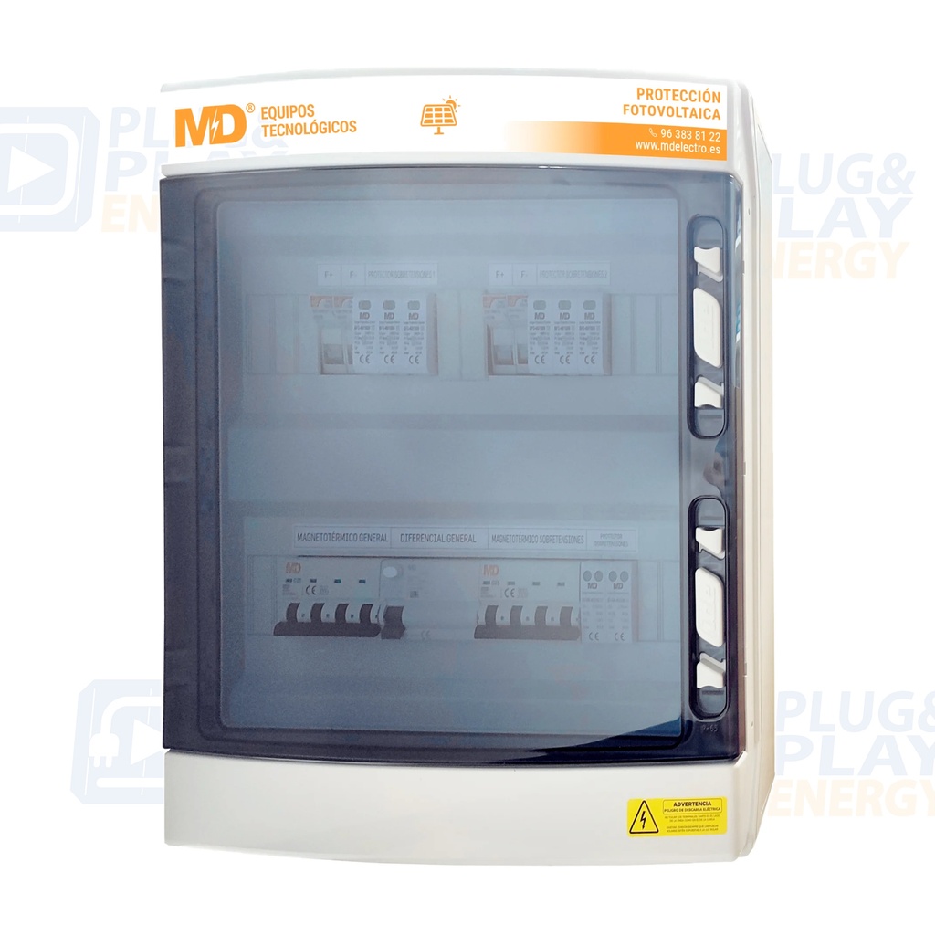 SPF 8/8-40/1000/15 (221) Cuadro de protección fotovoltaico para 8 entradas + 8 salidas.