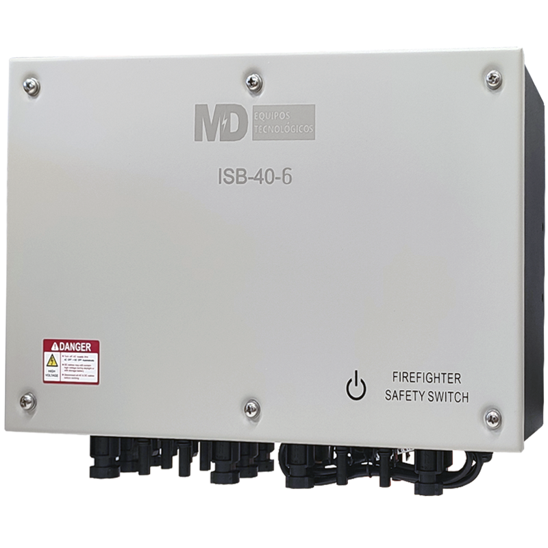 ISB-40-6 - Sistema de Desconexión Bomberos IP65 de 6 strings 1000 /1500vdc 40A . Conectores tipo MC4.