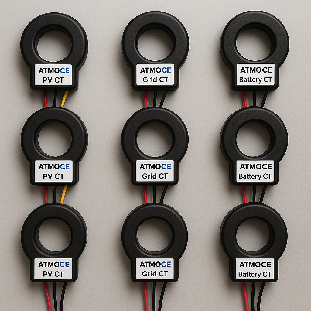 Atmoce Kit CT (3-Fases) - PV CT, rede CT, bateria CT