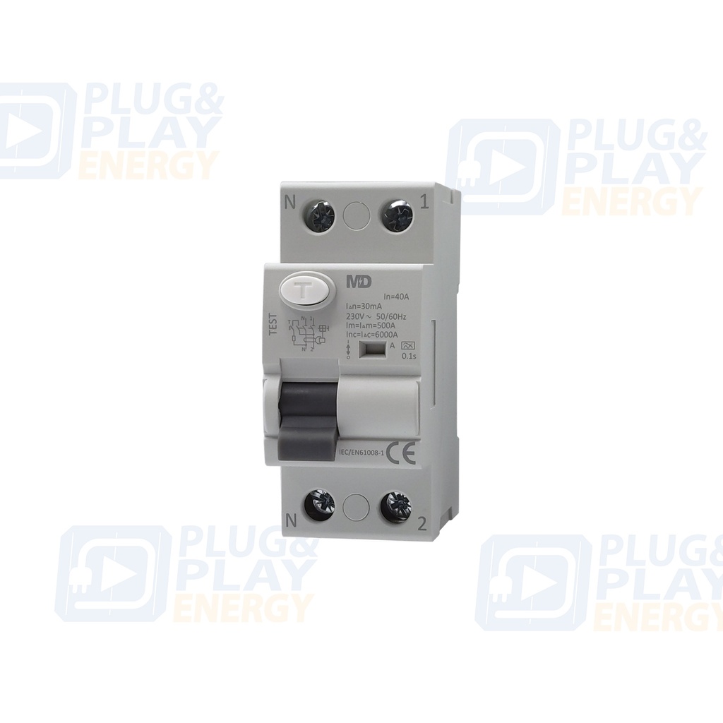 Interruptor diferencial tipo B 2P 40A 30mA rearmable