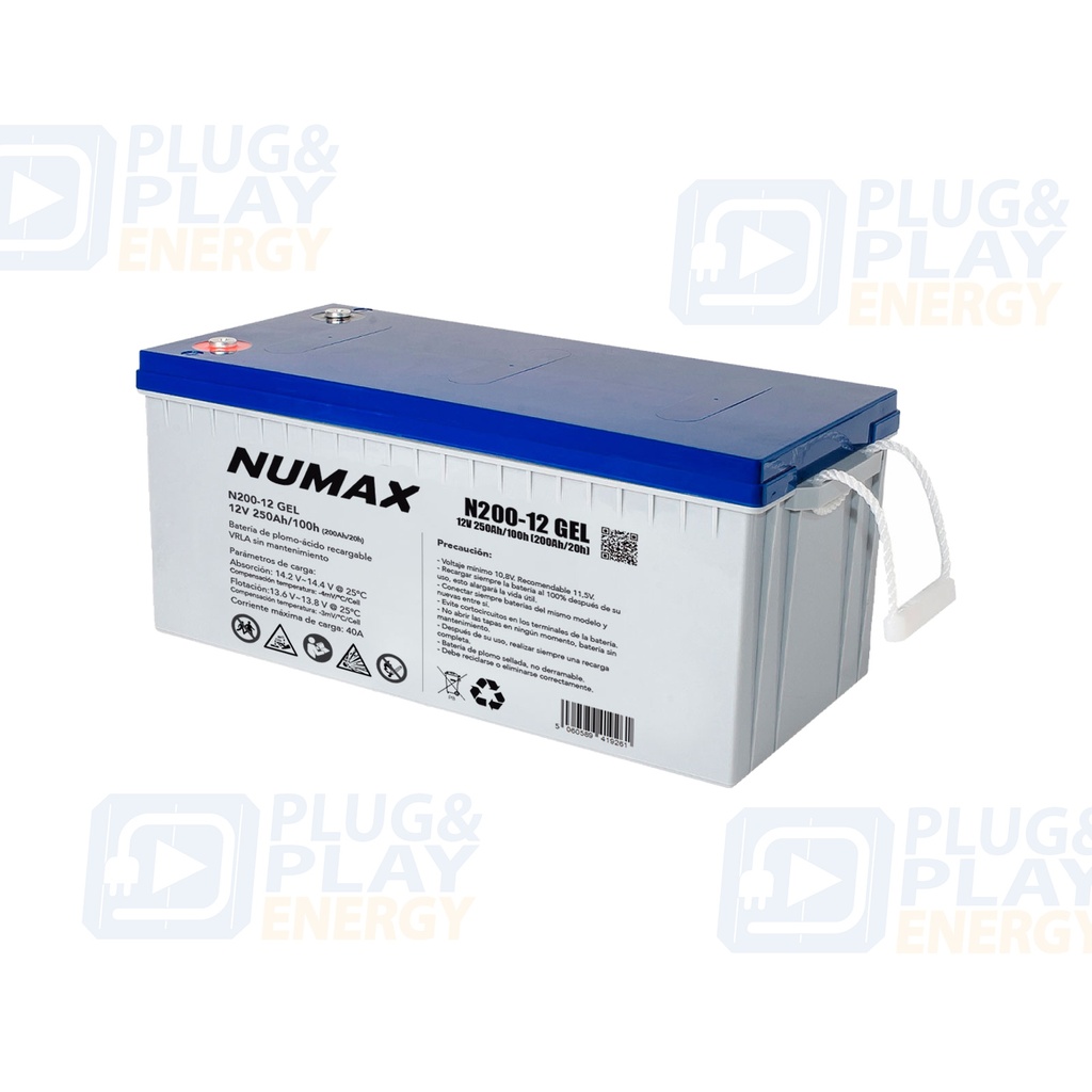 Numax GEL 12V 250Ah C100h (1.5kWh)