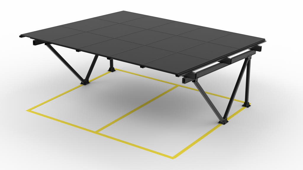 FR kit marquesina fotovoltaica 2 cotxes (Acer galvanitzat)