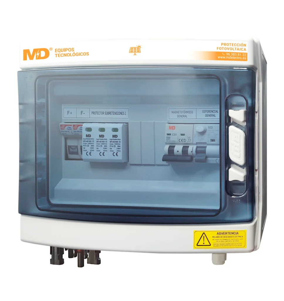 SPF 1/1-40/1000/15(221) - Painel de proteção fotovoltaica para 1 entrada + 1 saída