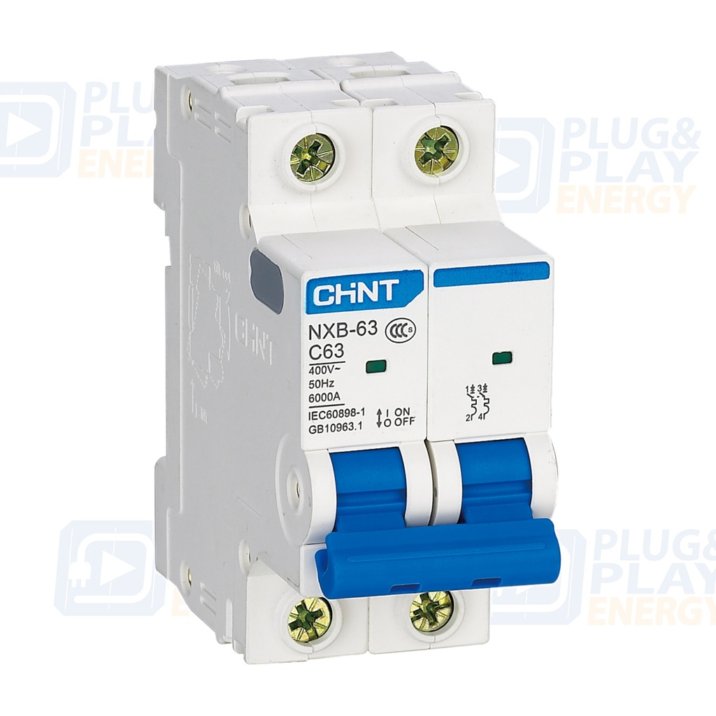 CHINT NXB-63-2-25C 814094 Interruptor automático 2P 25A C 6kA