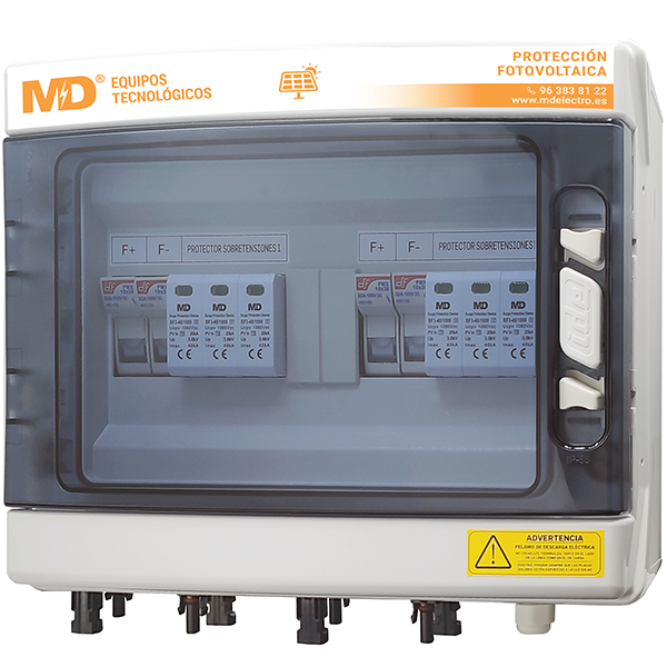 [P&P2912] SPF 2/2-40/1000/15 (221) Panneau de protection photovoltaïque pour 2 entrées + 2 sorties