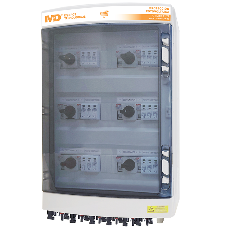 [P&P12709] SPF 6/6-40/1000/15 (221) - Cuadro de protección fotovoltaico para 6 entradas + 6 salidas.