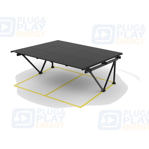 [P&P3810] FR kit marquesina fotovoltaica 2 coches (Aluminio)