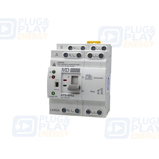 [P&P4609] ATS-4P63 - CONMUTADOR DE TRANSFERENCIA AUTOMÁTICA (ATS), 4P, 63A