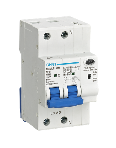 [P&P5123] CHINT Diferencial rearmable monofásico 1P+N 32 A · WiFi mediante módulo de control aparte · NB2LE-80ZT-1N-32C30A · 448165