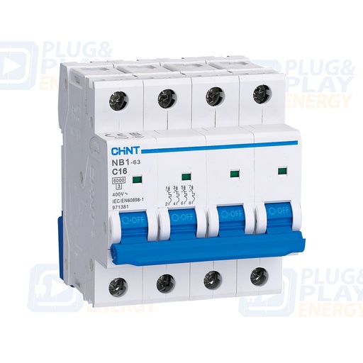 [P&P5694] CHINT NB1-4-40C10 179917 Interruptor  automático 4P 40A C 10kA