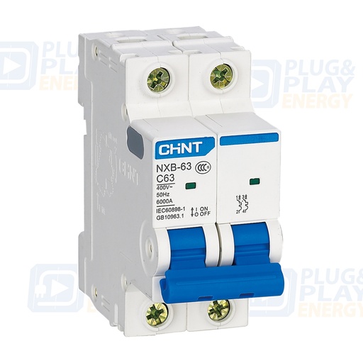 [P&P5643] CHINT NXB-63-2-32C 814095 Interruptor automático 2P 32A C 6kA